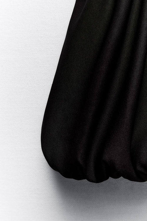 Ribbed Balloon Skirt Dress