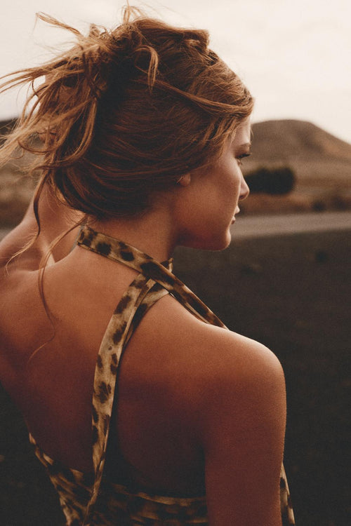 Sierra Leopard Tulle Tube Top