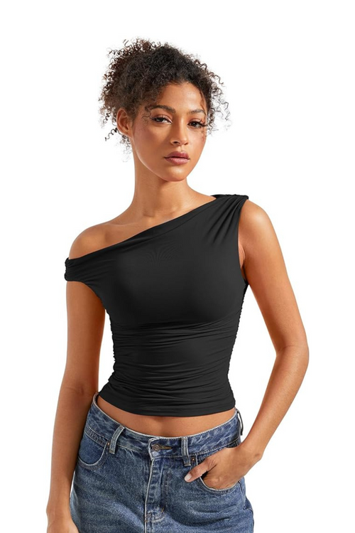 Cara Asymmetrical Off the Shoulder Top