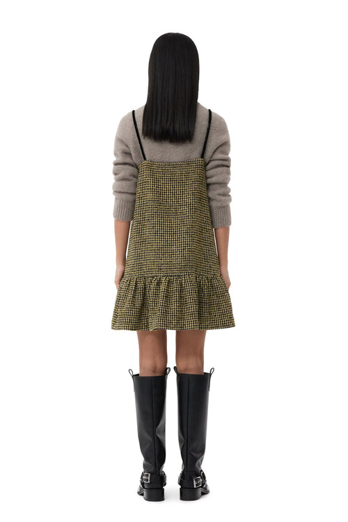Gani Houndstooth Ribbon Dress