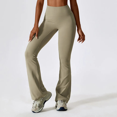 Sculpting High Waisted Flare Pants - No Front Seam