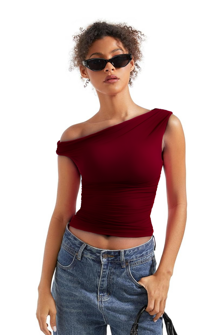 Cara Asymmetrical Off the Shoulder Top