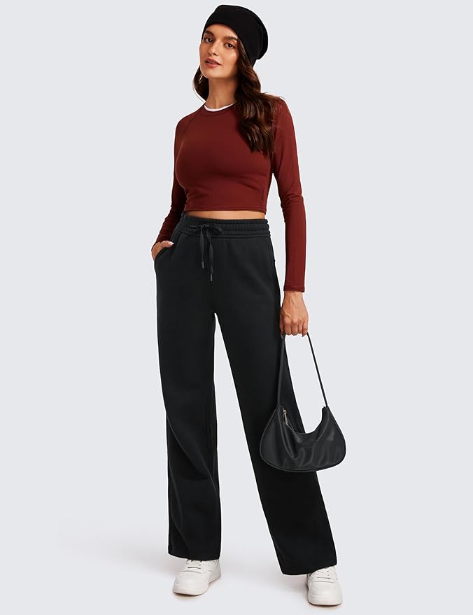 Mid-Rise Wide-Leg Cozy Pants