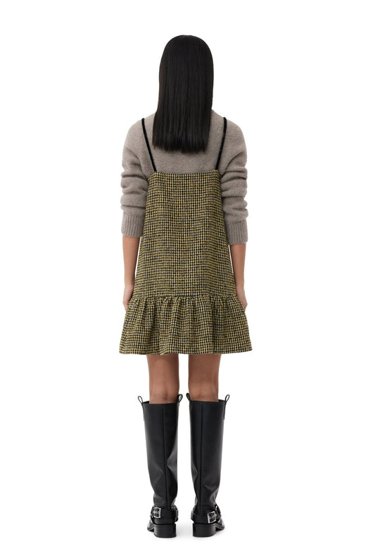 Gani Houndstooth Ribbon Dress