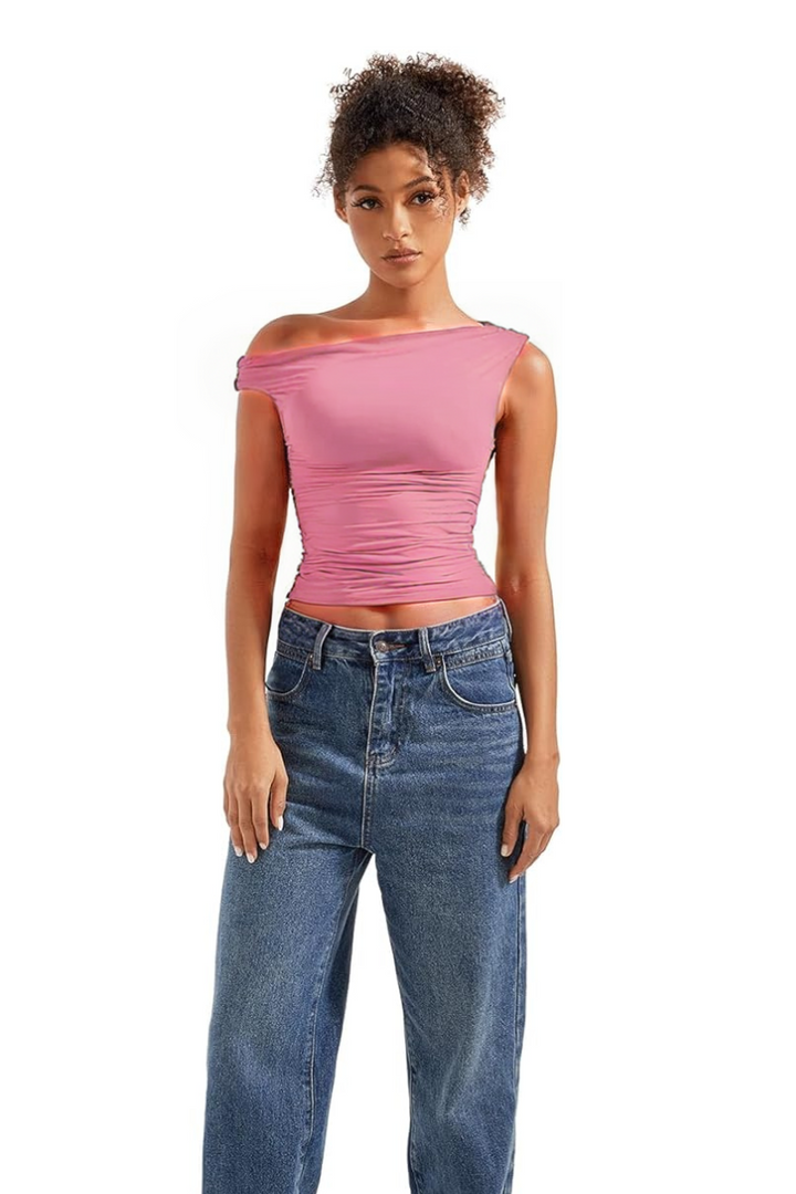 Cara Asymmetrical Off the Shoulder Top