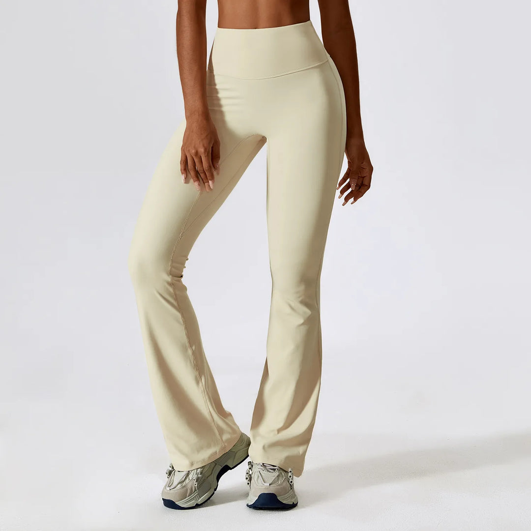 Sculpting High Waisted Flare Pants - No Front Seam