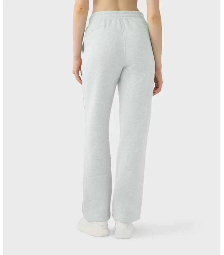 Mid-Rise Wide-Leg Cozy Pants