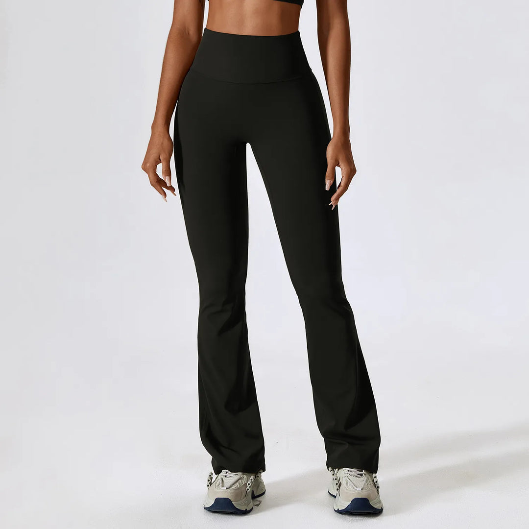 Sculpting High Waisted Flare Pants - No Front Seam