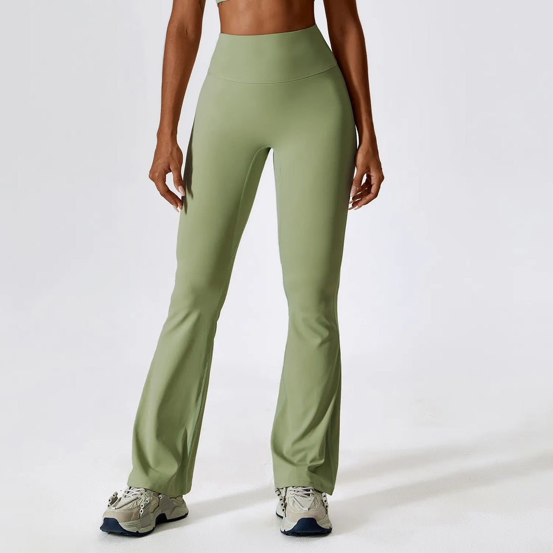 Sculpting High Waisted Flare Pants - No Front Seam