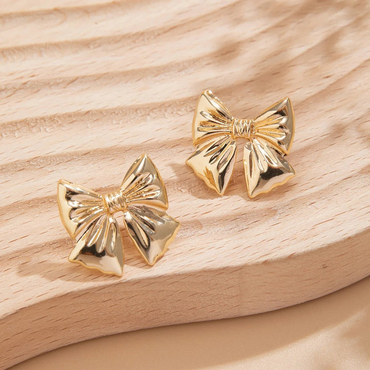 Nessa Bow Earrings - Gold